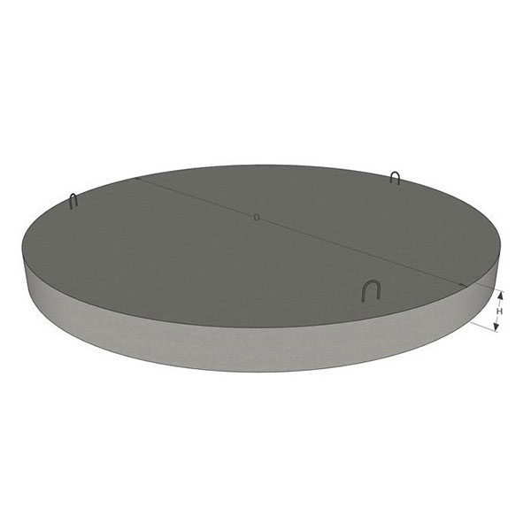 Плита днища колодязя ПН15, D(зов)/d(вн)/h 2000xx120 мм, бетон B15